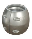 Kula z anody aluminiowej falistej na Ø35mm