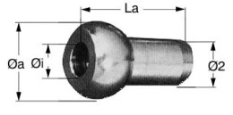 Zaciski kulowe do lin stalowych 1,6 mm