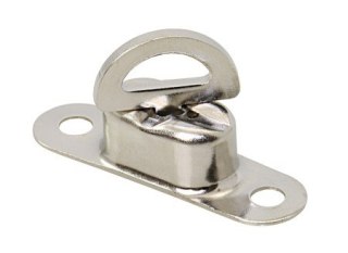 Przekrętka mosiężna niklowana do oczka 22,5 x 13,5 mm (opakowanie 100 sztuk)