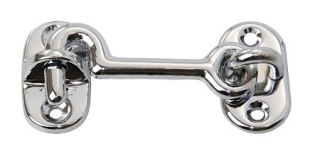 Hak do drzwi średniociężki, mosiądz chromowany 75mm