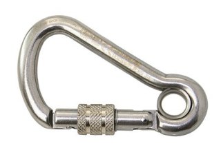 Karabińczyk 80mm SCREW-Lock ze stali nierdzewnej 1.4401