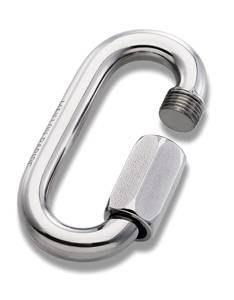 Karabińczyk śrubowy "CE + EN362" standard ze stali nierdzewnej 7mm