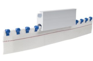 Rozpinany na zamek "naszyjnik z pereł" 9mm Ø 37mm Flaga PVC