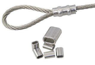 Tuleje kompresyjne AISI304 do liny stalowej 2,5mm komplet = 10szt.