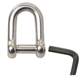 10th szt. Szekla ze stali nierdzewnej w kształcie litery D, gniazdo sześciokątne 8mm