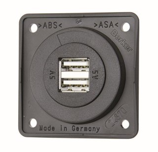 Gniazdo Integro FLOW USB 2x 12V antracyt mat