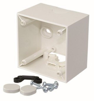 Obudowa natynkowa Integro FLOW, wysoki połysk bieli polarnej.