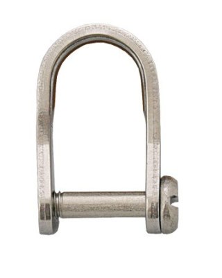 Płaska mata z szeklą w kształcie litery D. Śruba z rowkiem M5