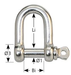 Szekla ze stali nierdzewnej w kształcie litery D 10mm