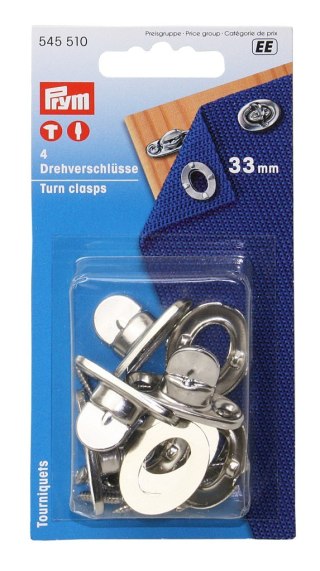 Zakrętka PRYM, mosiądz niklowany. (4 szt.) Karta samoobsługowa