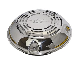 Wentylator RUTGERSON z kołpakiem ze stali nierdzewnej polerowanej. Zamykany od wewnątrz.