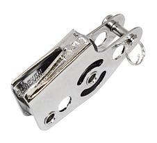 Blok z zaciskiem szczelinowym i zawleczką. Nylon 25 x 8 mm