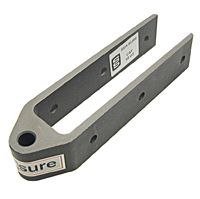 Dolne mocowanie steru 25mm aluminium czarne 10mm z gniazdem