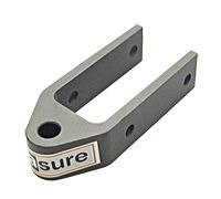 Górne mocowanie steru 25mm aluminium czarne 10mm sworzeń