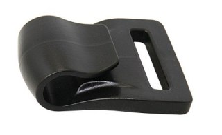 Haczyk do taśmy 25 mm z czarnego tworzywa sztucznego 10 szt.komplet