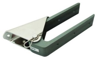 Łącznik do steru, czarny aluminiowy do łodzi kilowych na śruby 10mm