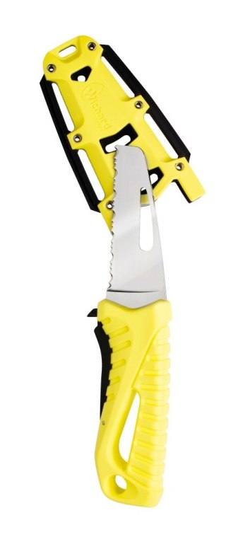 Nóż awaryjny Wichard 75 mm – ratunkowy, fluorescencyjny, ze stałym ostrzem i blokadą