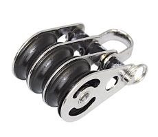 Potrójny blok z odłączaną szeklą nylonową 25 x 8 mm