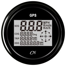 Prędkościomierz GPS cyfrowy + kompas czarny / czarny