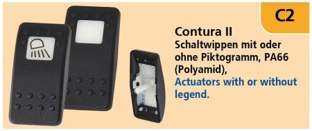 Przełącznik kołyskowy Contura V podnoszenie / opuszczanie windy kotwicznej