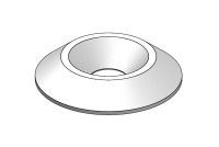 Rozety białe f. Wkręty z łbem stożkowym 5 mm 20 szt.