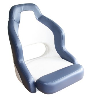 Siedzisko fotel kapitański do łodzi niebieski / biały