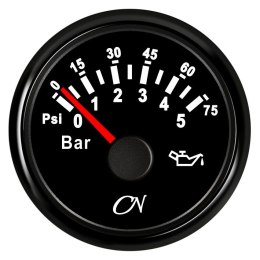 Wskaźnik ciśnienia oleju przyrządu CN do 5 bar czarny / czarny