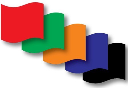 Flaga regatowa 50 x 75 cm POMARAŃCZOWA (zawiadomienie z wyprzedzeniem)