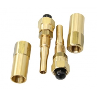 2 zamienne złącza śrubowe do węża OB / M	Mosiądz