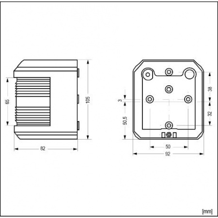 Lampa masztowa AQUASIGNAL 41- 24V obudowa czarna