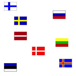 Flaga 20 x 30 cm FINLANDIA