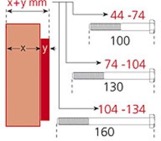Śruba zabezpieczająca ABUS M12x100mm do 808 Reef 44-74mm