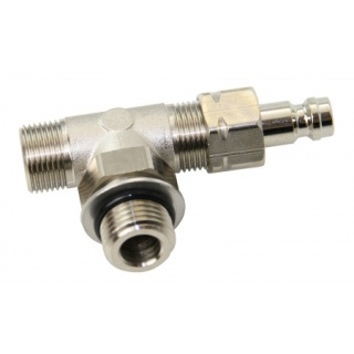 Trójnik VFNO38 do węża 3/8 "- Mosiądz niklowany