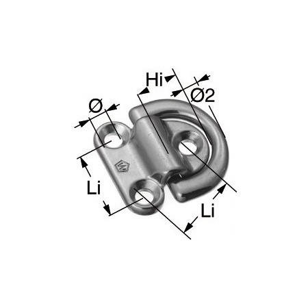 Oczko nierdzewne WICHARD z uchwytem 10mm