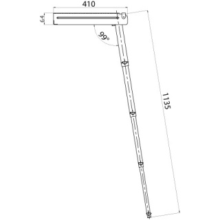 Drabinka kąpielowa na jacht wsuwana - 4 stopnie