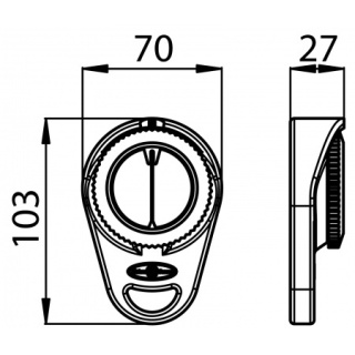 Kompas ręczny - ORION zółta obudowa