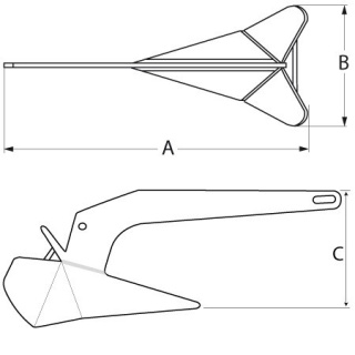 Kotwa DC wykonana ze stali ocynkowanej ogniowo 25kg