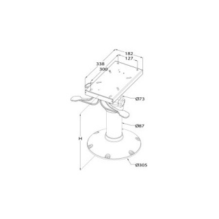 Podstawa fotela ze sprężyną gazową i mechanizmem przesuwnym 43-61cm