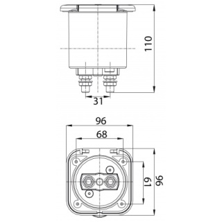 Wyłącznik akumulatora z obudową z ABS