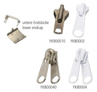 10 sztuk Podwójny suwak VP metalowy nikiel