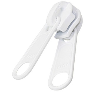 Podwójny suwak ze stopu cynku, malowany gr. 10 mm - 10 sztuk, kolor biały