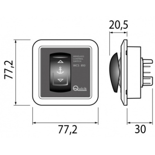 Przełącznik ręczny do wciągarek kotwicznych IP67