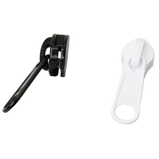 Pojedynczy suwak ze stopu cynku, malowany gr. 10 mm - 10 sztuk, kolor czarny