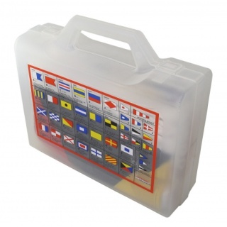 Zestaw flag sygnałowych z poliestru 30 x 45 cm w pudełku