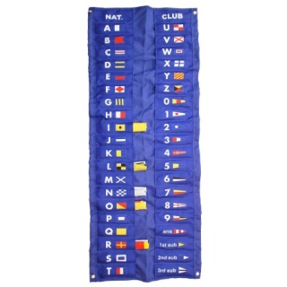 Zestaw flag sygnałowych z poliestru 30 x 45 cm w etui z przegrodami