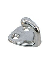 Hak błotnika mosiężna chromowana podstawa 25x25mm