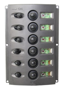 Panel przełączników 6-odwodów IP65