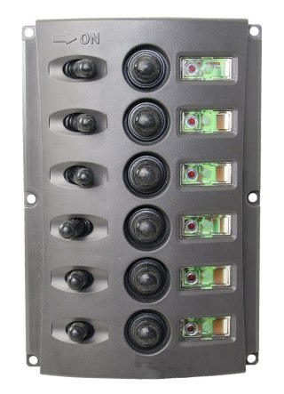 Panel przełączników 6-odwodów IP65