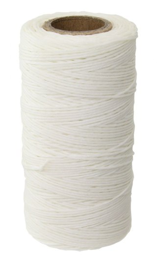 Nić polestrowa biała gruba woskowana (szpula 160m) do Speedy Stitcher