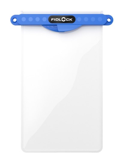 Etui wodoodporne HERMERTCZNE FIDLOCK Dry Bag Medi – do smartfona / telefonu , przeźroczysty/ niebieski